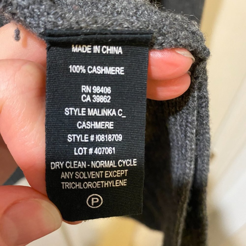 Theory | Cashmere Malinka belted cardigan | Charcoal | Size S - Picture 10 of 12